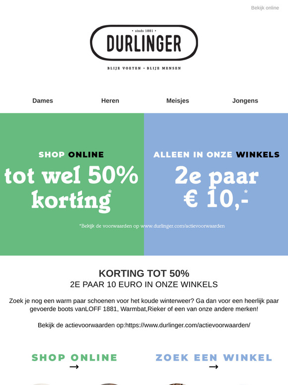 KORTING TOT 50%