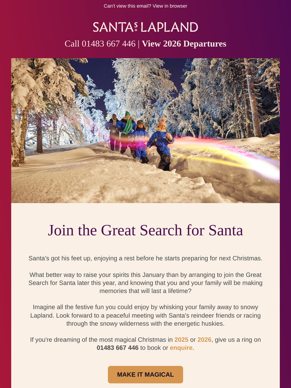 Join the Great Search for Santa this year
