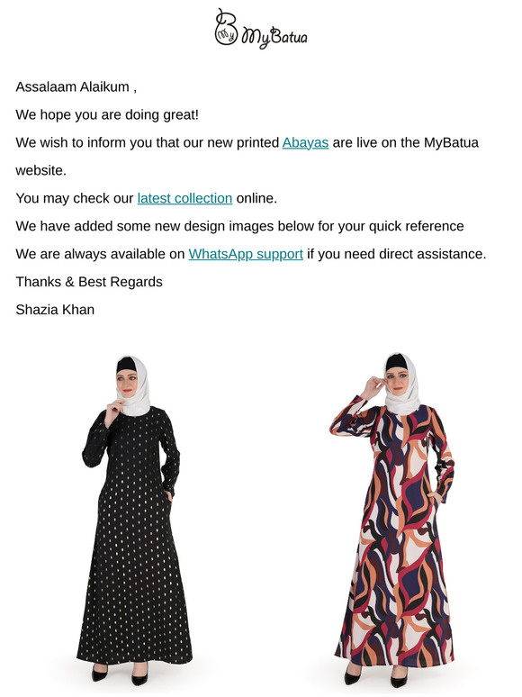 New Printed Abayas @ $19 (Limited Stock)