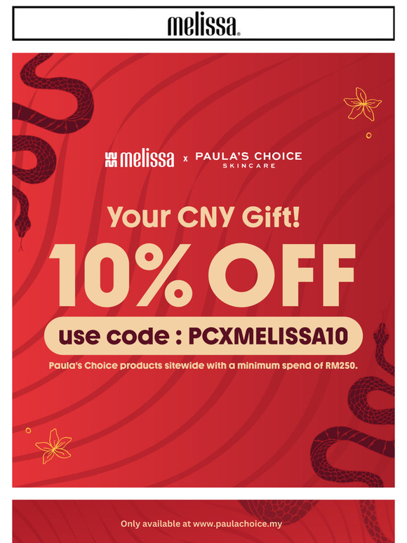 Melissa x Paula’s Choice: 🧧 CNY Surprises Await!
