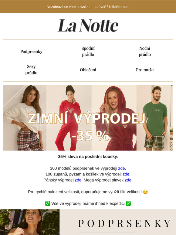 -35 % na více než 900 modelů prádla
