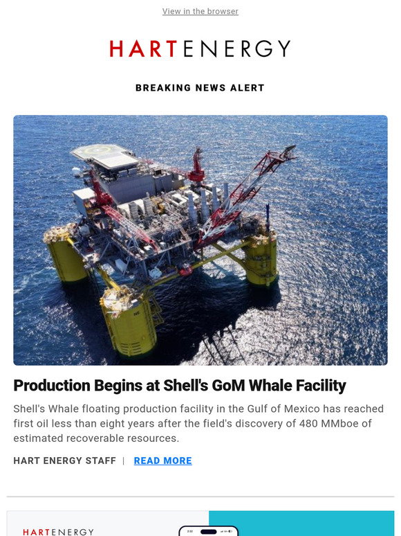 Hart Energy: Breaking News: Production Begins at Shell's GoM Whale ...