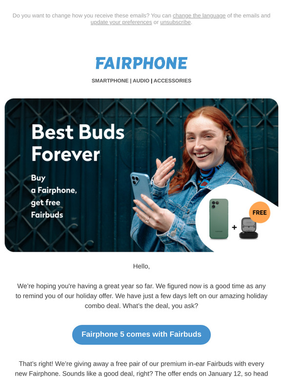 Last chance to score free Fairbuds!