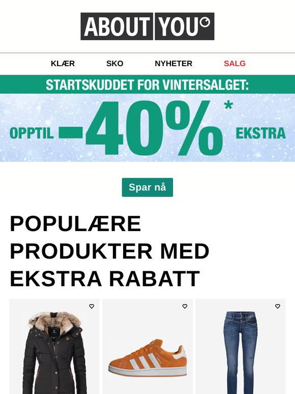 Opptil -40 % EKSTRA