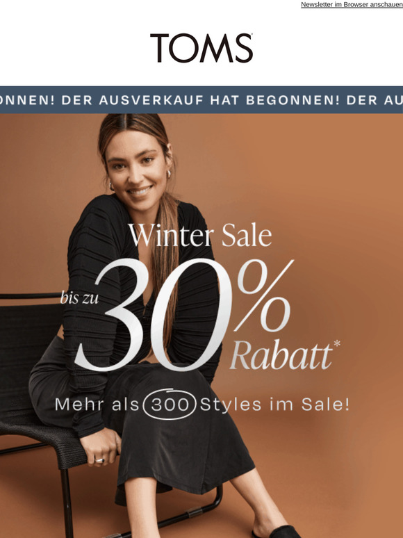 Begrenzte Zeit: Große Ersparnis bei 300+ Styles in diesem Winter!