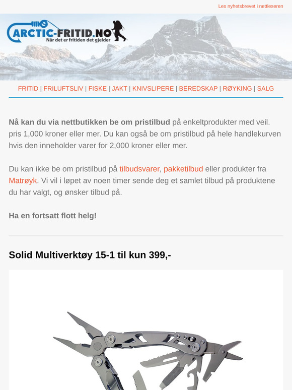 Be om pristilbud og nyheter
