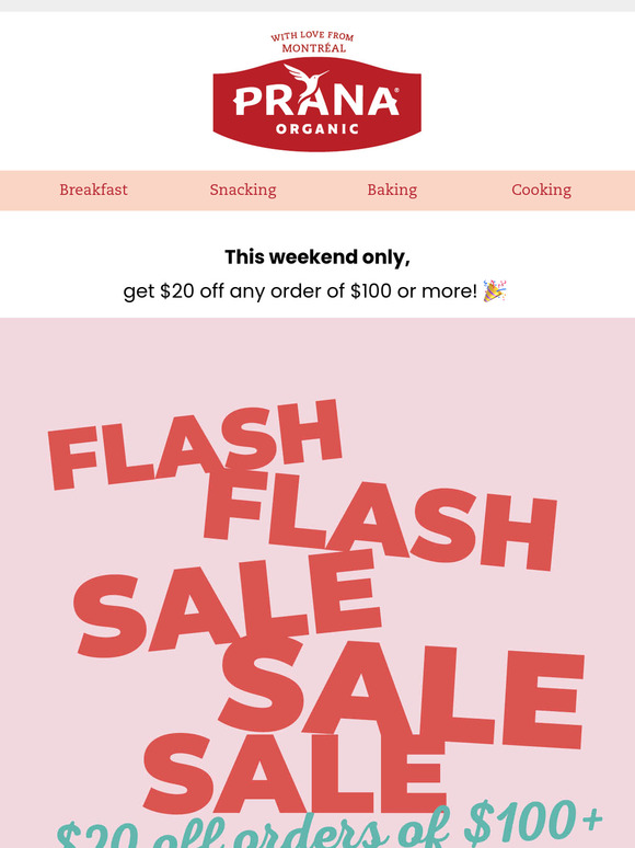 Flash Sale: $20 off orders of $100+ 🎉