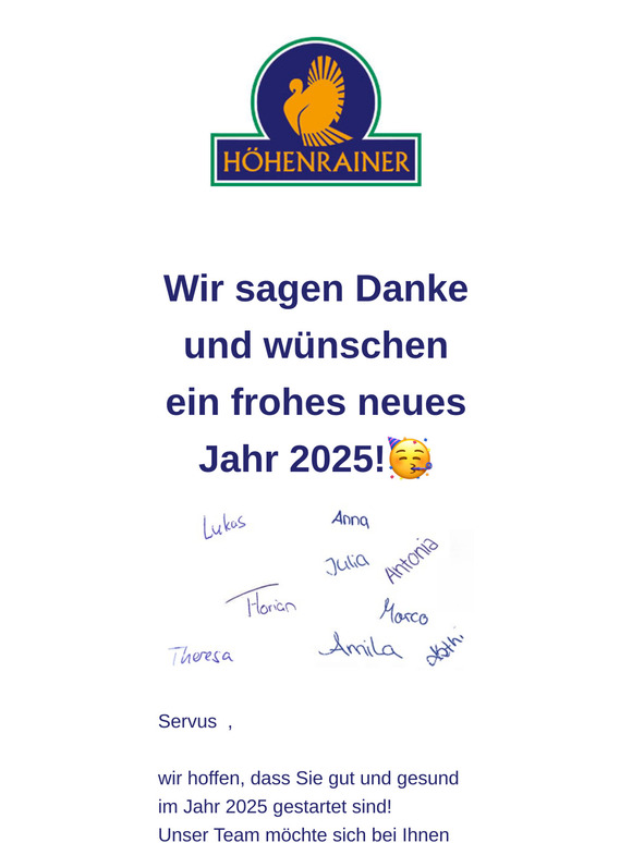 Danke für 2024 - Willkommen in 2025🥳
