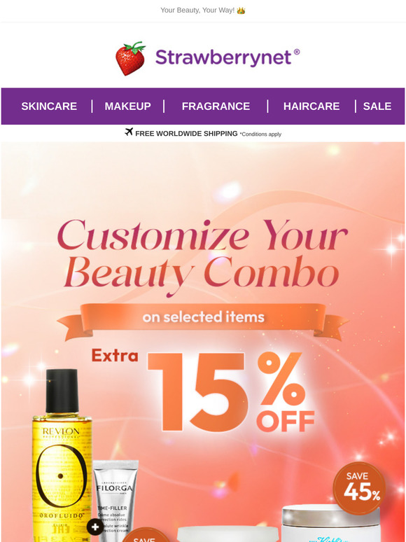 Extra 15% Off! Build Your🌈 Beauty Combo😉