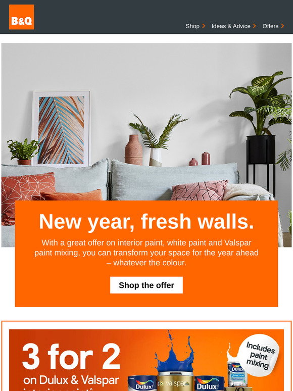 B&Q: 3 for 2 on selected paint now on! | Milled