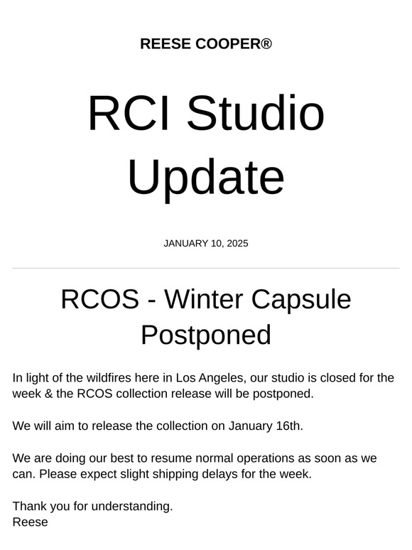 Update on the RCOS release.