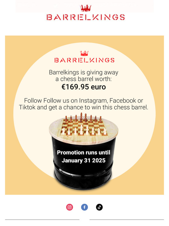 Win a chess-barrel!