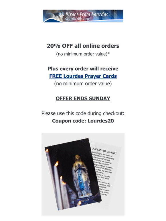 🎁 20% OFF all orders & FREE Prayer Cards