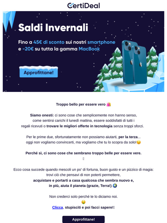 Troppo bello per essere vero 🛍️