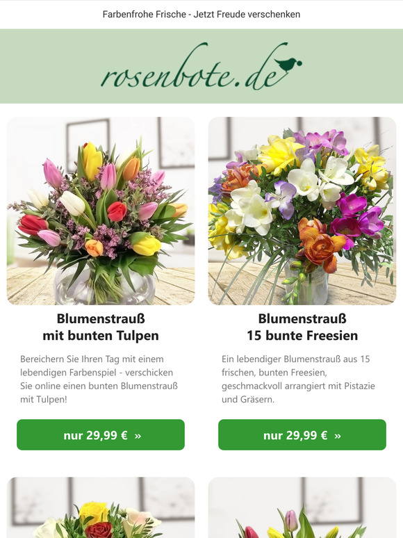 💐  Farbenfrohe Frische - Jetzt Freude verschenken