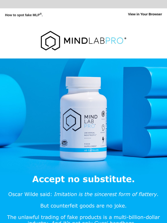 Beware counterfeit health products.