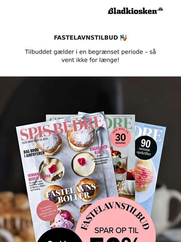 ⚡️ Tilbud: Spis Bedre & Ude og Hjemme ⚡️