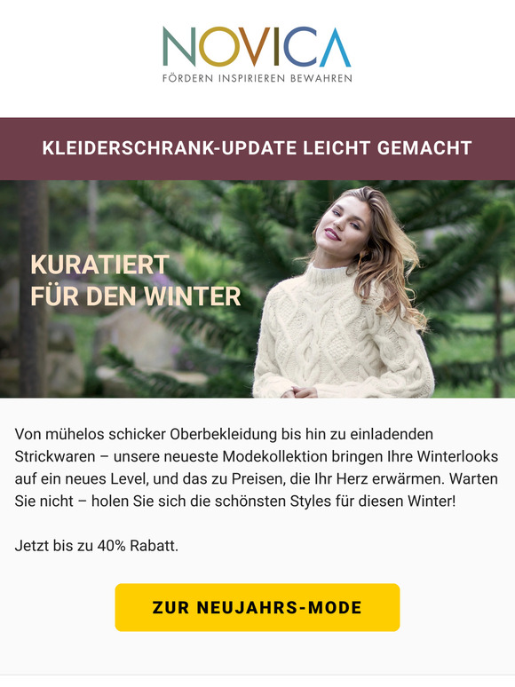 Makellose Wintermode | Bis zu 40% Rabatt