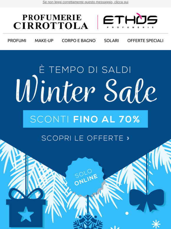 Arrivano i saldi invernali! ❄️ Fino al -70% - Acquista online!