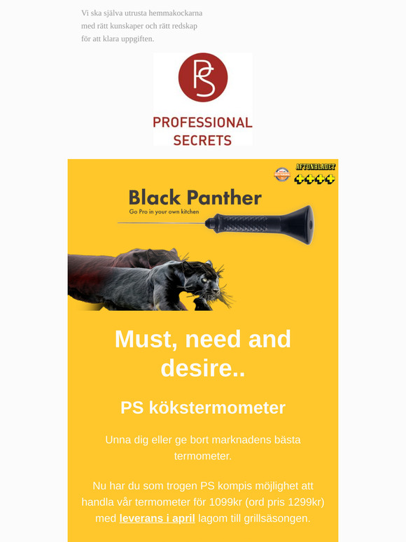 Must - Need - Want to have - PS Black Panther Termo