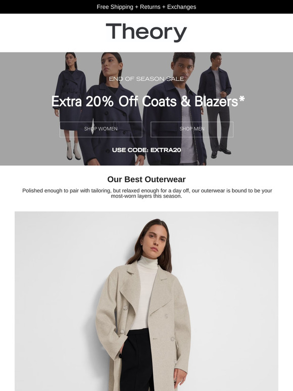 Extra 20% Off Outerwear Continues