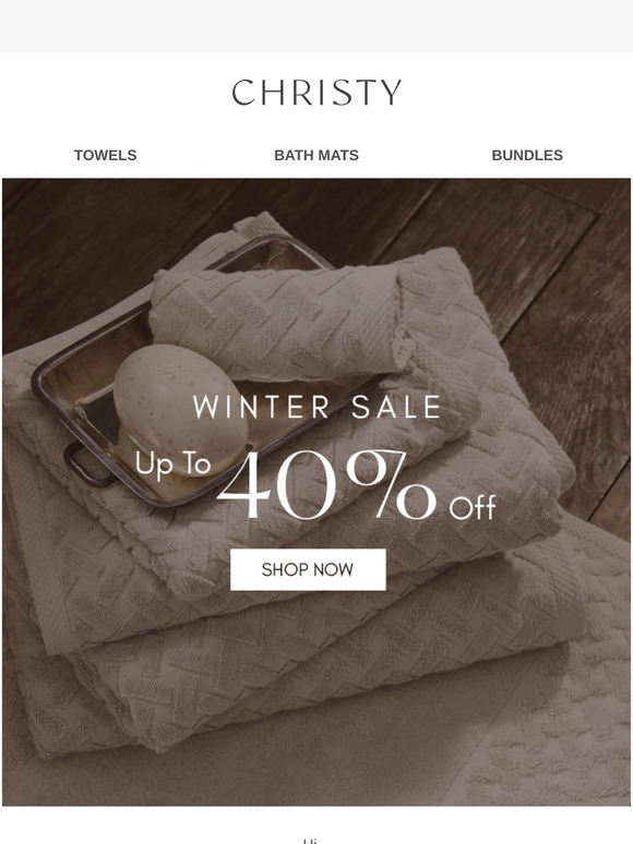Winter Sale: Up to 40% Off Christy Bestsellers