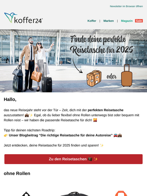 🧳 Jetzt deine perfekte Reisetasche für 2025 finden ✨