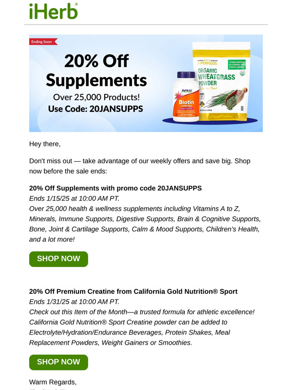 📞 Last Call for 20% Off Supplements!