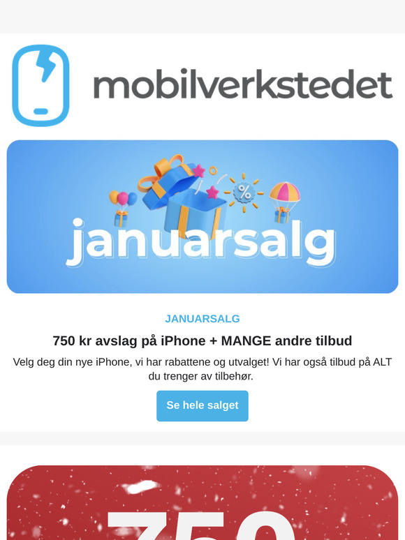 🤩 750 kr avslag på alle iPhone-modeller over 3000 kr