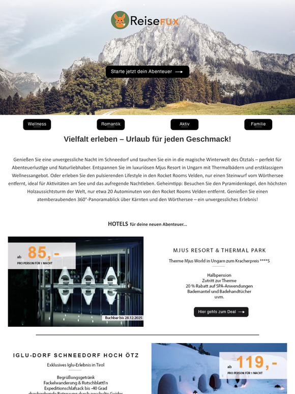 Abenteuer, Wellness & Lifestyle – Ihr nächster Traumurlaub wartet!