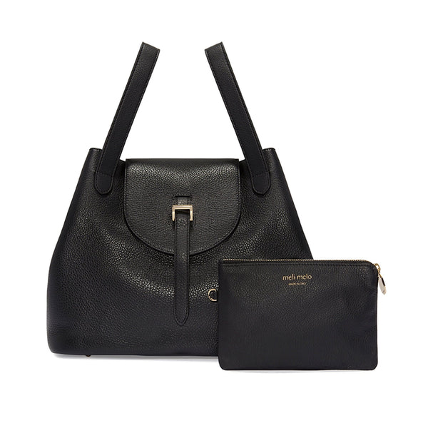The Thela Black Handbag - Timeless Italian Leather Tote