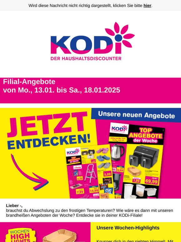 Diese Woche bei KODi - Angebote ab 13.01.