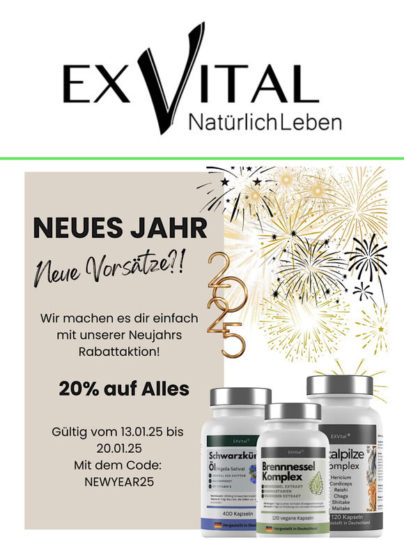 , 20% auf alles - Neujahrs Rabattaktion