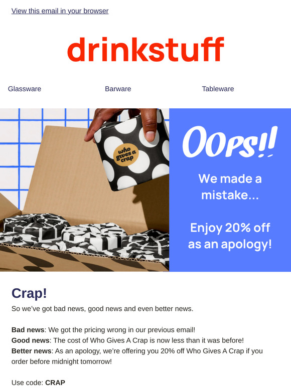 (Who Gives A) CRAP - We Made a Mistake!