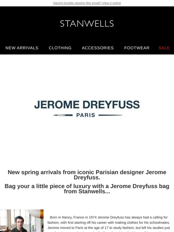 Jerome Dreyfuss , spring drop just arrived...