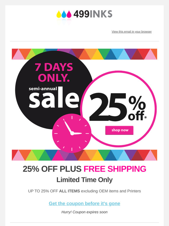 Don’t Miss Out: Up to 25% OFF Ink & Toner This Week Only!