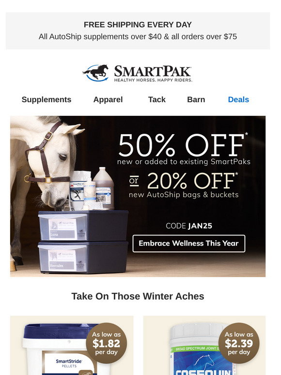 SmartPak Equine: 50% OFF to Help Achieve Your New Years Resolutions ...