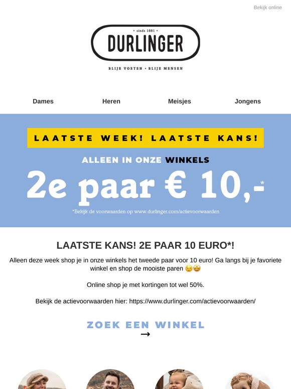 LAATSTE WEEK: 2E PAAR 10 EURO IN ONZE WINKELS