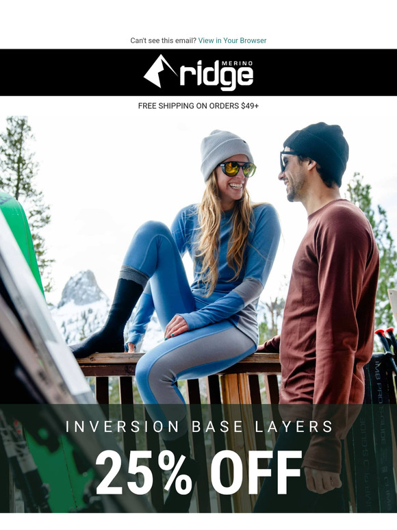 This week only: 25% off Inversion base layers