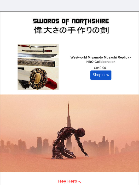 🔥 Save $100 on the Legendary Westworld Musashi Katana – Only 10 Available At This Price!
