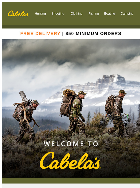 Cabela's To Cabela's Your Adventure Starts Here! Milled
