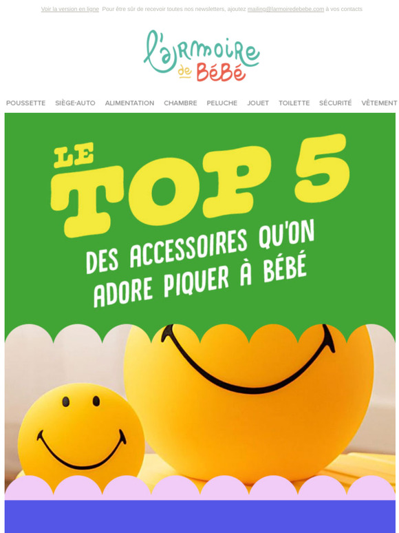 Top 5 des accessoires qu'on adore piquer à bébé⭐