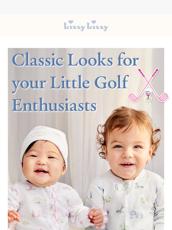 Kissy Kissy Toddler Girls Pink Fairway Foursome Golf Print Dress main image 1