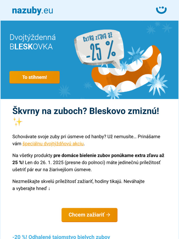 [Extra zľavy až 25 %] 🤩 14 dní domáceho bielenia je tu →