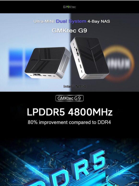 🚀Coming Soon | GMKtec G9 Dual System 4-Bay All-Flash NAS Mini PC