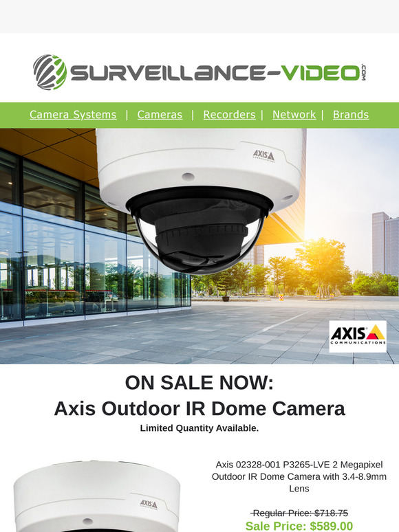 Axis Dome Outdoor Camera on Sale Now