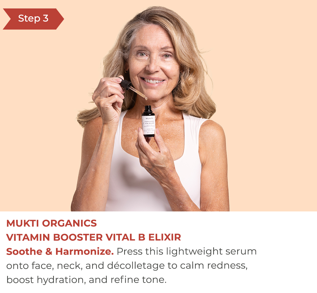 Step 3 - Mukti Organics Vitamin Booster Vital B Elixir | Soothe & Harmonize