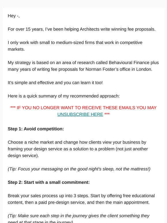 New Year, New Fee Proposal Strategy