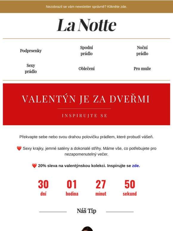 Za měsíc je Valentýn. Sexy prádlo, košilky, doplňky pro odvážné. Inspirujte se