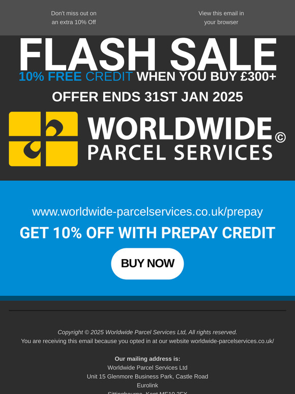 Get 10% free credit when you buy £300+ credit until the end of Jan 2025